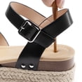 thumbnail image 4 of Dream Pairs Women's Cross Strap Espadrille Platform Sandals 鈥?Chic Summer Style, 4 of 8