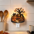 thumbnail image 4 of Halloween Decorations Halloween Tree House Night Light Plug in Spooky Cute Ghost Pumpkin Wall Decor for Home Party, 4 of 5