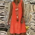thumbnail image 2 of Lcziwo Midi Linen Dresses for Women Solid Color Sleeveless Midi Dress Flowy Lightweight V Neck Tank Dresses Casual Trendy Summer 2025 Dress XL, 2 of 6