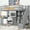 2: Gray, variant on Harper & Bright Designs Full Size Loft Bed with Storage Staircase and Desk, High Loft Bed Frame with 2 Built-in Drawers for Adults, Espresso