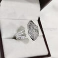 thumbnail image 6 of Natural Herkimer Diamond Ring, Rough Herkimer Diamond Ring, Birthstone, 3 Doted Band, 925 Sterling Silver, Womens Ring, Christmas, Thanksgiving, Handmade, Statement Jewelry, Rough Gemstone Jewelry, 6 of 6