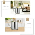 thumbnail image 2 of OULII 3Pcs Toddler Coffee Cup Silver Practical Recyclable Indoor Drinking Back to School, 2 of 8