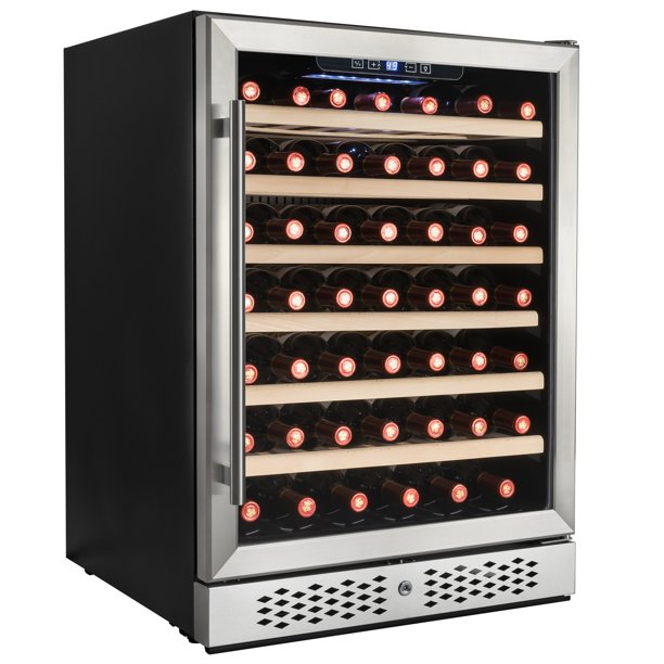 AKDY 54 Bottles Single Zone Builtin Compressor Freestanding Wine