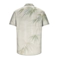 thumbnail image 4 of OKBOP Mens Button Up Shirts,Summer Beach Family Short Sleeve Button Up Crew Neck Workout Pattern T-shirt with Pocket Fathers Day Gift Clearance Beige L(8), 4 of 5