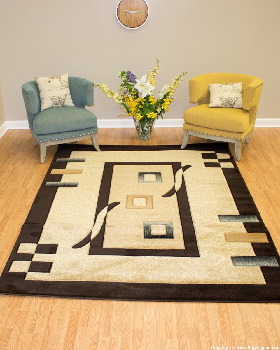 Rug Legend Modern High Quality Hand Carved Area Rug 5x7 Carpet 1347