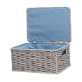 thumbnail image 4 of Cesta Tejida de Almacenamiento, Cesta para Artículos Diversos, Práctica con Tapa, Cesta para La Colada, Organizador de Almacenamiento para Alimentos, Grande, 4 of 9