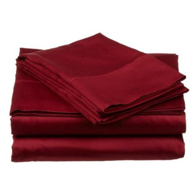 Microfiber Full Sheet Set Solid Burgundy