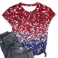 thumbnail image 4 of Qingpeng 4th of July Patriotic T Shirts for Women Summer Star Print Shirts Women's Independence Day Short Sleeve Casual Tee Tops, 4 of 5