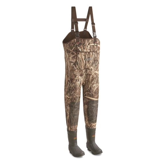 Guide Gear Men's Insulated Hunting Chest Waders, 1,000 Gram, Stout Sizes Realtree Max-7 11D     (Medium)