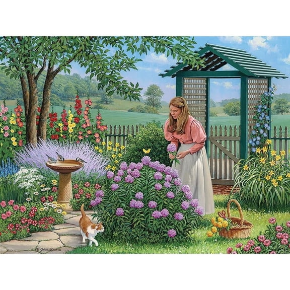 Bits and Pieces Jigsaw Puzzle Garden of Delights by John Sloane 500 Piece 18" x 24"