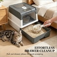 thumbnail image 6 of Compact Fully Enclosed Cat Litter Box, Front-Entry Top-Exit Design, Dual Deodorizer Slots, Slide-Out Tray with Scoop, Privacy Litter Box for Cats Up to 9 lbs, 6 of 8