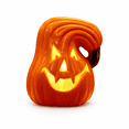 thumbnail image 2 of Lighted Lantern Blow Molded Pumpkin Lamp Indoor Halloween Decor Battery Operated Glowing Prop For Porch Table Orange, 2 of 7