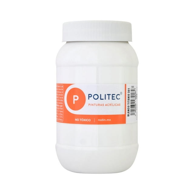 Pintura Acrílica POLITEC Línea-300 500ml Blanco De Titanio No 301
