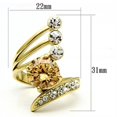 thumbnail image 2 of Luxe Jewelry Designs Women's Gold Ion Plated with AAA Grade Cubic Zirconia Champagne - Size 5 (Pack, 2 of 4