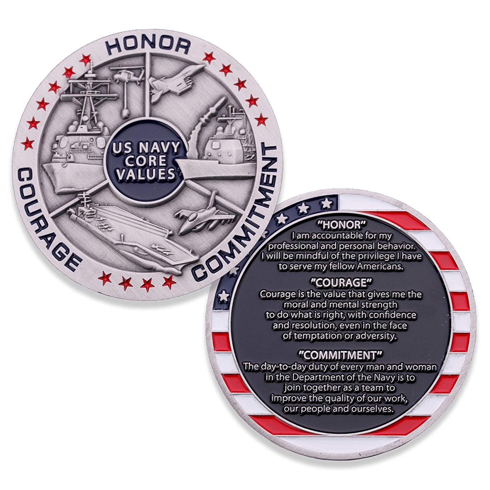 Navy Core Values Challenge Coin USN - Walmart.com - Walmart.com