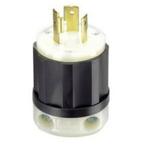 Leviton Locking Plug Nylon Indust. 20 Amp 2 Pole, 3 W Nema L 5 - 20 Pole Csa B/W Poly