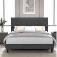 thumbnail image 6 of Sutaifuri Modern Platform Bed Frame Queen Size,with Adjustable Fabric Headboard and Wood Slats Support, 6 of 8