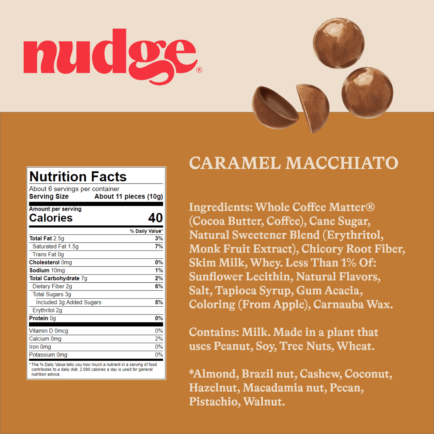 Nudge Caramel Macchiato Coffee Bombs 1.94oz