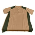 thumbnail image 6 of HomeDM Men's Henley Button Down Shirts, Color Block Short Sleeve Casual Basic Tee Summer Lightweight T Shirts, Khaki, 6 of 7