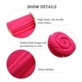 thumbnail image 3 of Turban Knot Inner Hijab Forehead Solid Color which is Simple Style Stretch Pleated Headscarf Universal Headwear Bonnet Wedding Yellow, 3 of 7