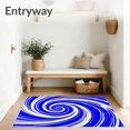 thumbnail image 3 of ODIKA 6'x9' Machine Washable Non-Slip Area Rug, Hurricane Spiral Storm Design Athletic Fan with Dynamic Swirl Motifs High Traffic Rug with Pad, Blue, 669978, 3 of 8