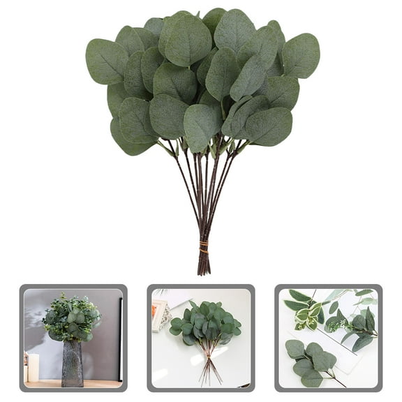 Masteelf 12pcs Artificial Eucalyptus Stems Faux Eucalyptus Picks Flower Arrangement Wedding Party Decoration