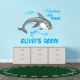 thumbnail image 3 of DOLPHINS - Multicolored Kids Bedroom Dolphin Sea Animal Adventure Is Out There Decoration Personalized Name Lettering Art Design Vinyl Home Wall Decal 20" x 16", 3 of 5