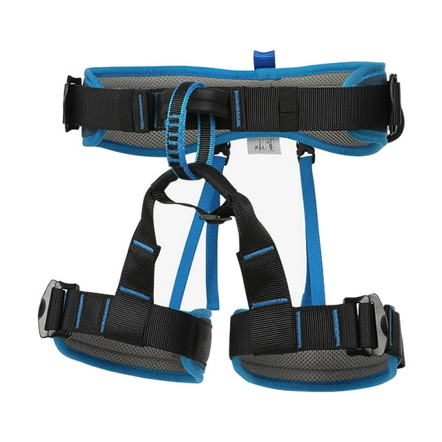 jinwen Adjustable Half Body Harnesses Thickness Reinforced Climbing Harness for Caving, Rock Climbing, Rappelling, Tree Fall Waist Belts , Blue M