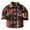 Brown*, variant on Boys Shirt Lapel Collar Long Sleeve Khaki Plaid Print Dual Pocket Button Front Flannel Shirt Jacket Khaki