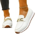 thumbnail image 5 of YOUYEDIAN Loafers for Women Chain Deco Fashion Non Slip Versatile Round Toe Flats Casual Outdoor Platform Dress Shoes, 5 of 5