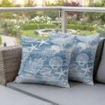 thumbnail image 3 of Blue Coastal Outdoor Pillow Covers Pack of 2 Nautical Starfish Jellyfish Coral Summer Waterproof Throw Pillow Covers Decorative Cushion Cases for Patio Garden Tent Balcony Couch 26x26 inch, 3 of 9