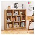 thumbnail image 4 of TYUIOP 10-Cube Bookshelf, 47.5”L Floor Bookcase with 2 Anti-Tipping Kits, Freestanding Storage Organizer, 4-Tier Display Shelf for Home, Office & Dorms, Natural/White (Natural, 10-Cube), 4 of 5