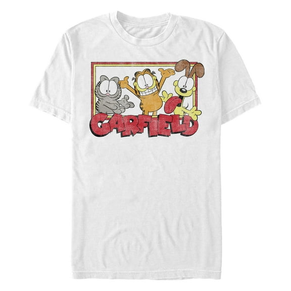 Men's Garfield Distressed Friends Squad Graphic T-Shirt