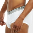 thumbnail image 3 of Men's 100% Cotton Color Band Briefs, Underwear, White XL, 6-Pack, 3 of 4