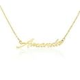 thumbnail image 3 of SuperJeweler Amanda Nameplate Necklace in Gold, 16 inches All Names Available for Women, 3 of 3
