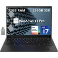 thumbnail image 1 of LENOVO ThinkPad X1 Carbon Gen 10 14" FHD Touchscreen Bussiness Laptop, 12th Intel Core i7-1280P, 32GB RAM, 256GB PCIe SSD, Backlit Keyboard, Fingerprint Reader, Win 11 Pro, Black, 32GB USB Card, 1 of 7