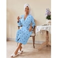 thumbnail image 4 of EKOUAER Womens Robes Lightweight Soft Knit Bathrobe Full Length Sleepwear with Pockets Ladies Loungewear, 4 of 6