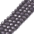 thumbnail image 1 of Opaque Solid Color Glass Beads Strands Faceted Rondelle Medium Purple 8x6mm Hole: 1mm about 63~65pcs/strand 39~40cm, 1 of 3