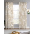 thumbnail image 2 of Rustic Coastal Sheer Curtains 63 Inch Length 2 Panels Set for Living Room/Bedroom, Sea Nautical Summer Beach Starfish Coral Kitchen Curtains Grommet Semi-Sheer Curtains Window Treatments 42"x63"x2, 2 of 7