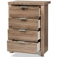 thumbnail image 3 of Baxton Studio Laverne 4 Drawer Chest in Oak Brown, 3 of 8
