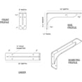 thumbnail image 2 of Ekena Millwork 2"W x 10"D x 4 3/4"H Embrey Steel Bracket, Hammered Gold, 2 of 11