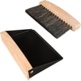 thumbnail image 1 of Mini Metal Dustpan and Brush Set for Sweeping Crumbs Fireplace, Natural Table Sweeper Combo Black, 1 of 5