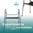 thumbnail image 3 of Andadera para Adulto Mayor con Asiento Plegable | Altura Ajustable 74–92 cm con 8 Niveles | Aluminio Ultraligero Antioxidante | Soporta hasta 100 kg | Color Plata, 3 of 10