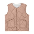 thumbnail image 2 of Ailaofu Womens Jacket Lightweight Vest Cozy Sleeveless Cardigan Button Waistcoat Outerwear with Pocket, 2 of 5