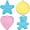 Pastel, variant on PMU Balloon Weights 8-gram Assorted Shapes and Neon Colors Plastic Balloon Accessory (100/pkg) Pkg/1