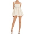 thumbnail image 2 of Coduop Women's Spaghetti Strap Sling Dress Sleeveless Cross Tie-Up Backless Short A-line Dress, 2 of 5