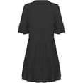 thumbnail image 4 of Women Dresses Summer Dress V-Neck Short Sleeve T-Shirt Elegant Dress Babydoll Ruffles Casual Mini Female Dress, 4 of 7