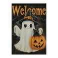 thumbnail image 2 of DAMAI Fall Floral Pumpkins Garden Flag Ghost Garden Flag 12x18 Inch Vertical Double Sided Spooky Pumpkin Seasonal Holiday Flag Thanksgiving Holiday Harvest Burlap Yard Flag, 2 of 6