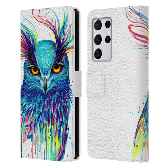 Head Case Designs Officially Licensed Pixie Cold Animals Into The Blue Leather Book Wallet Case Cover Compatible with Samsung Galaxy S21 Ultra 5G