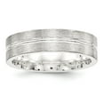thumbnail image 1 of Solid 925 Sterling Silver 6mm Matte Brushed Finish Unique Wedding Band Ring Size 7, 1 of 5